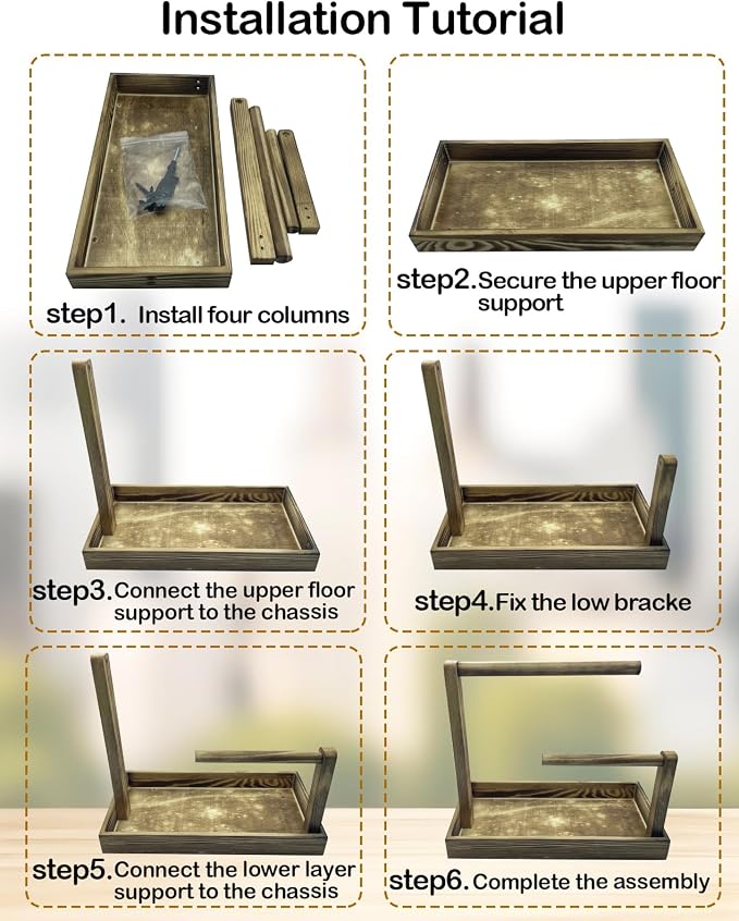 8 Pcs Small Bird Training Stand Set Portable Tabletop Birds Perch Desktop - Image 6