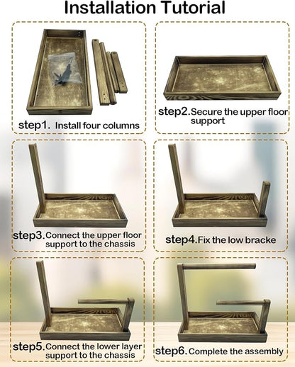 8 Pcs Small Bird Training Stand Set Portable Tabletop Birds Perch Desktop - Image 6