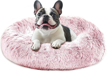 JOLLYVOGUE Calming Dog Bed Large Size Dog, Anti-Anxiety Donut Large Pet Bed by JOLLYVOGUE