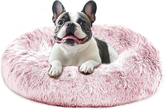 JOLLYVOGUE Calming Dog Bed Medium Size Dog, Anti-Anxiety Donut Medium Pet Bed by JOLLYVOGUE