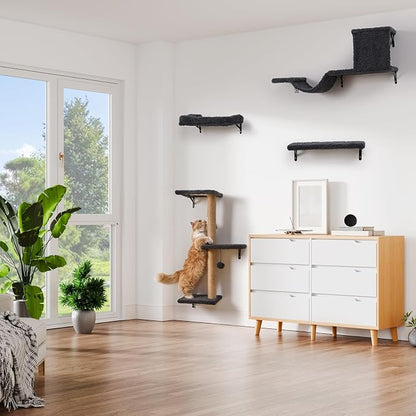 5-in-1 Cat Wall Shelves, Perch & Lounge - Image 5