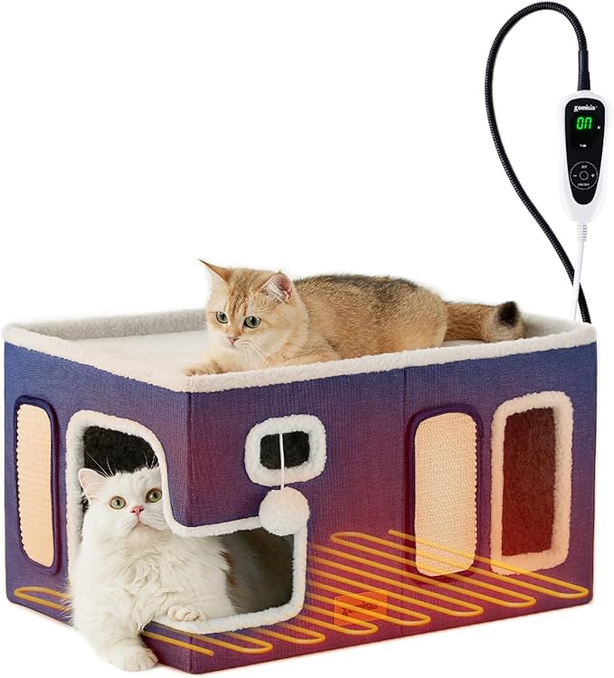 Heated Cat House for Indoor Cats by Zomisia