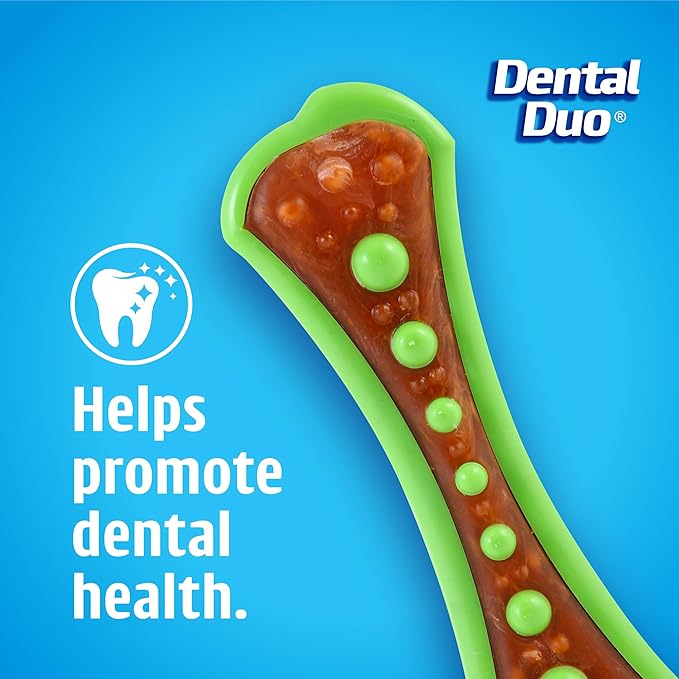 Hartz Chew 'n Clean Dental Duo Dog Treat & Chew Toy, Color Varies, Extra Small - Image 2