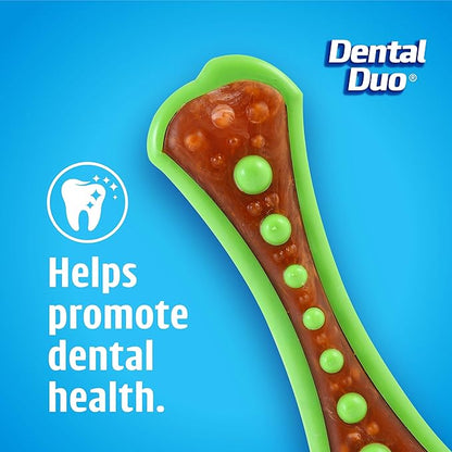 Hartz Chew 'n Clean Dental Duo Dog Treat & Chew Toy, Color Varies, Extra Small - Image 2
