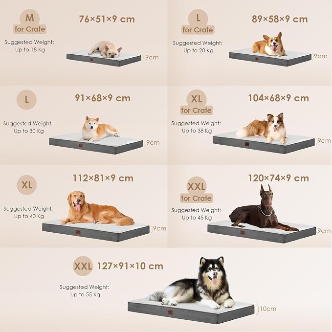 EHEYCIGA Orthopedic Dog Beds, Egg Crate Dog Bed Pet Mat - Image 2