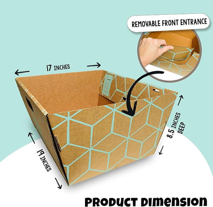 Cats Desire Disposable Litter Box No Plastic Solution w/ Low Entry & Enclosed - Image 3