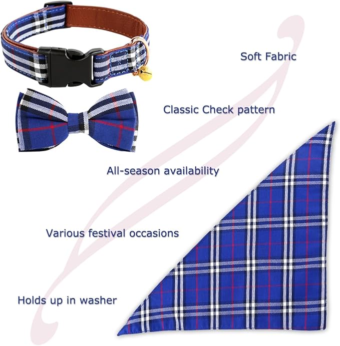 Yizepet Dog Collar with Bow Tie- Adjustable pet Collar - Image 3
