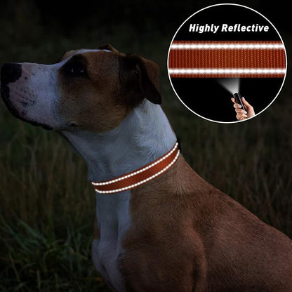 TagME Reflective Nylon Dog Collars, Adjustable Classic Pet Collar - Image 5