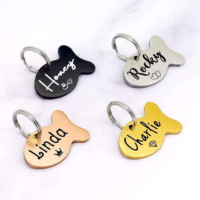 Ultra Joys Cat ID Tag Personalized Pet Tags, Durable Stainless Steel Small Pet - Image 7