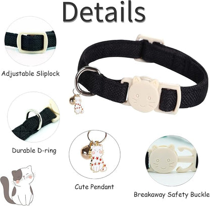 Cat Collar-2 Pack Cat Collar Black and White Linnet - Image 2