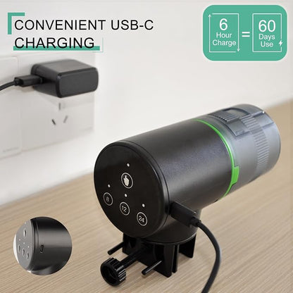 FREESEA Aquarium Automatic Fish Feeder: Rechargeable Auto Fish Food Dispenser - Image 3