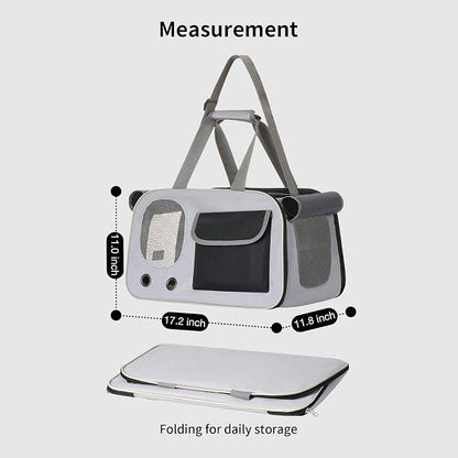 Cat, Dog Carrier for Pets up to 15 lbs, Soft-Sided Collapsible Pet Carrier - Image 7