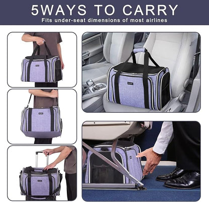 BAGLHER Cat Carrier Bag, Airline Approved Pet Carrier Soft Side Pet Travel 5 - Image 8