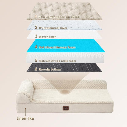 EHEYCIGA Extra Large Dog Bed Othorpedic, Memory Foam XL Dog Bed - Image 5