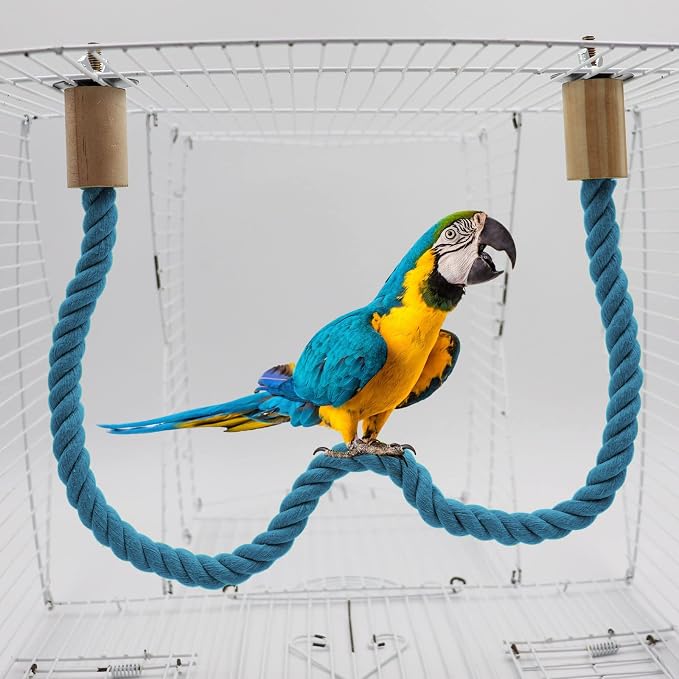 2 Pack Rope Perch, Cage Stand Pole Accessories, Climbing Toy - Image 2