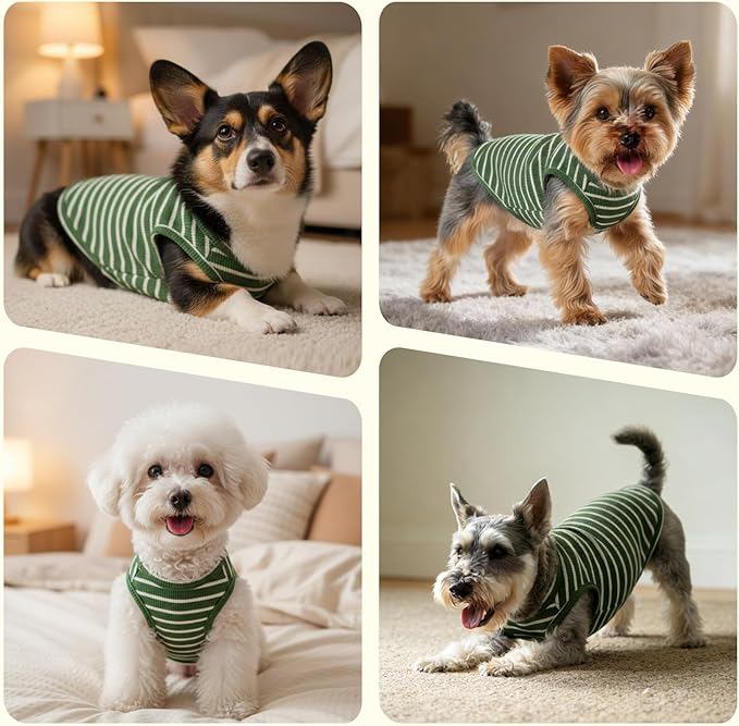 Dog Clothes, Stripe Dogs Shirts - Image 5