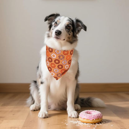 ADOGGYGO Dog Bandanas Boy Girl, Reversible Football Donuts Pet Scarf, Premium - Image 2