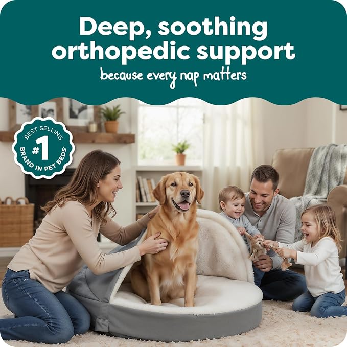 Furhaven 44" Round Orthopedic Dog Bed - Image 2