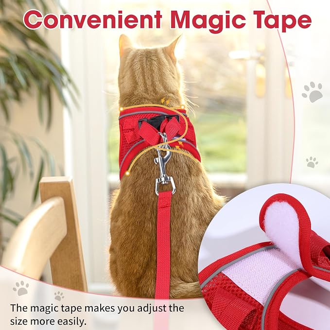 Cat Vest Harness and Leash Set for Walking Escape Proof, Adjustable Kitten - Image 7