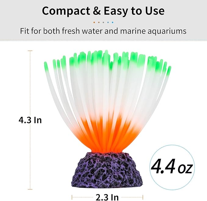 Uniclife Aquarium Imitative Green Sea Urchin Ball Artificial Silicone Ornament - Image 5