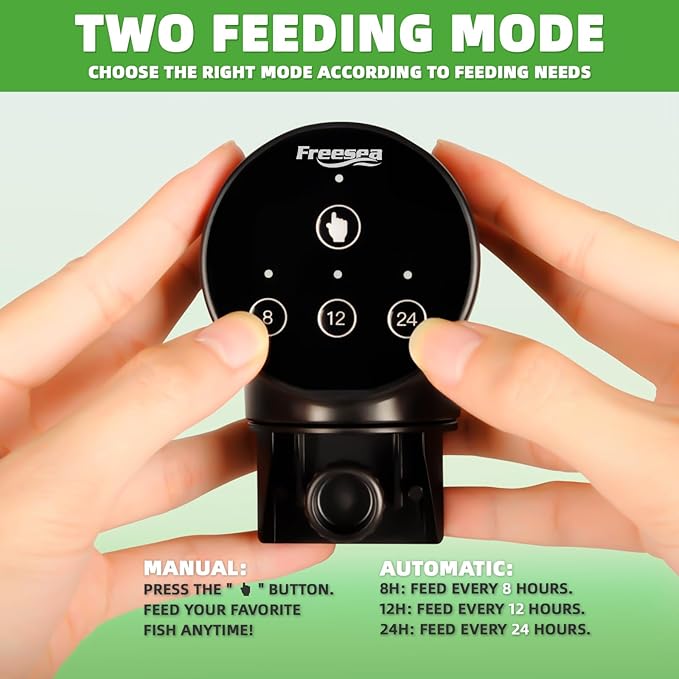 FREESEA Fish Feeder Automatic Dispenser: Aquarium Flakes Food Feeder - Image 2