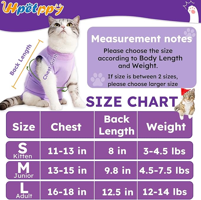 Cat Recovery Suit, Breathable Cat Surgery Recovery Suit Female, Cat Onesie - Image 2