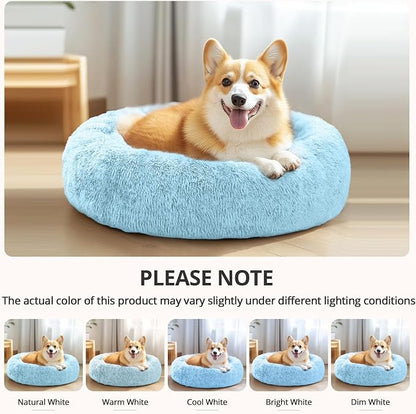 JOLLYVOGUE Calming Dog Bed Medium Size Dog, Anti-Anxiety Donut Medium Pet Bed - Image 6