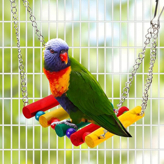 Bird Swing Toys, Parakeet Toys Natural Birds Toys Bird Cage Accessories - Image 2
