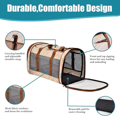 Soft-Sided Kennel Pet Carrier for Small Dogs, Airline Approved Cat Carriers Dog - Image 2