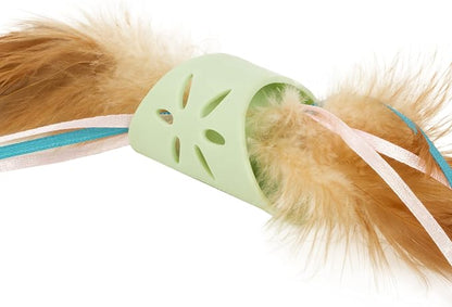 SmartyKat Flutter Roller Feather & Ribbon Chase Cat Toy - Image 4