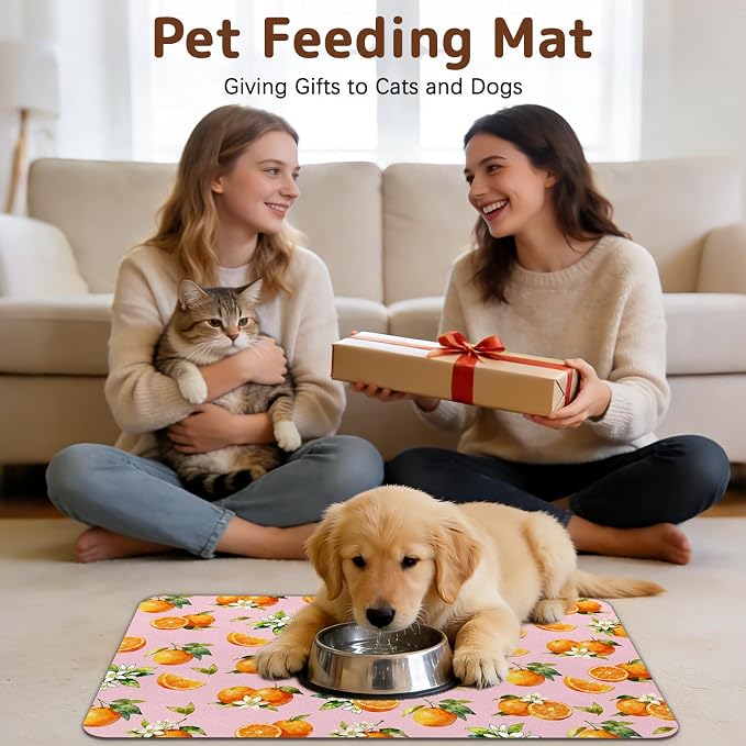 Dog Food Mat for Bowls, Absorbent Quick Dry Dog Cat Mats for Food and Water - Image 8