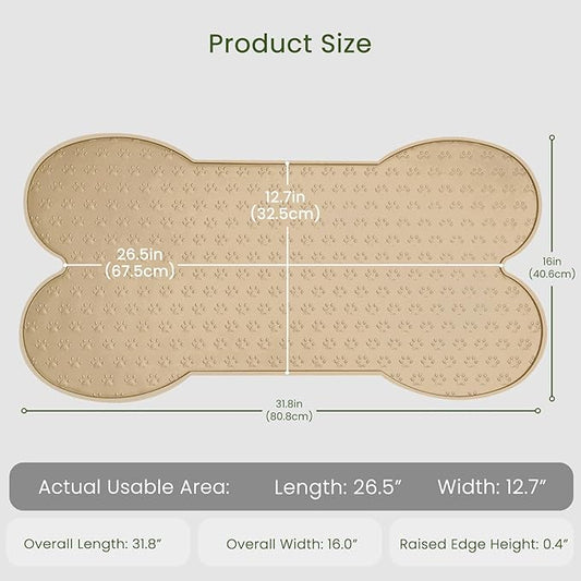 Dog Food Mat Anti-Slip Silicone Dog Bowl Mat Thicker Pet Placemat Waterproof - Image 2