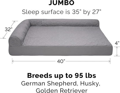 Furhaven Orthopedic Dog Bed for Large Dogs w/ Removable Bolsters & Washable - Image 2