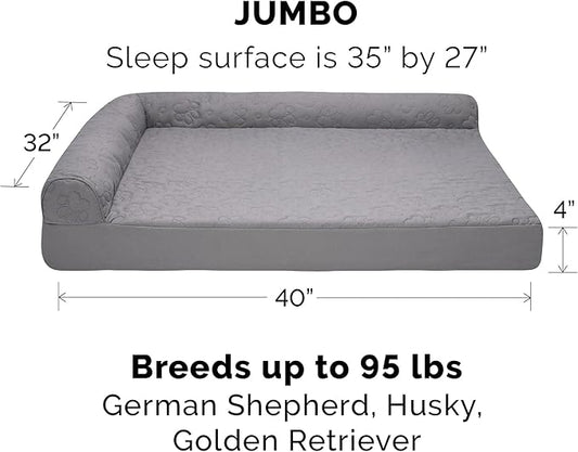 Furhaven Orthopedic Dog Bed for Large Dogs w/ Removable Bolsters & Washable - Image 2