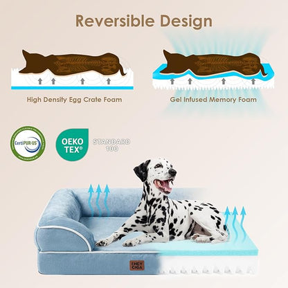 EHEYCIGA Orthopedic XL Dog Beds, Waterproof Memory Foam Dog Bed - Image 4