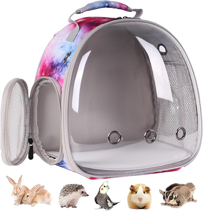Bunny Carrier Backpack with Space Capsule Clear Bubble Window by Pimoka