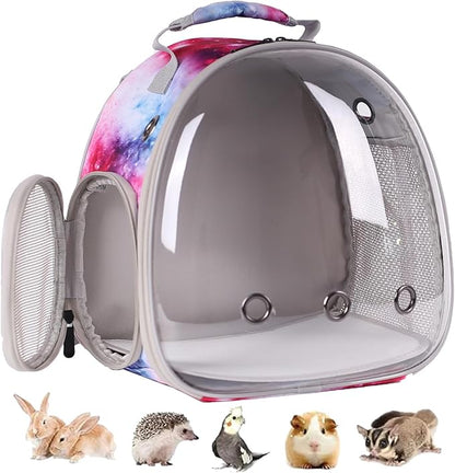Bunny Carrier Backpack with Space Capsule Clear Bubble Window by Pimoka