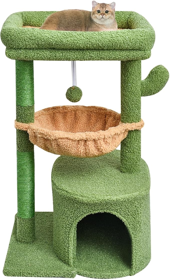 SYANDLVY Cactus Cat Tree for Indoor Cats, Modern Cat Furniture by SYANDLVY