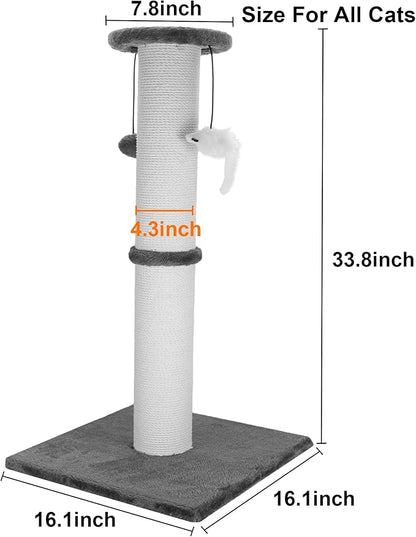 Cat Scratching Post 34 Inches Heavy Duty and Thicker Cat Scratching Post Cotton - Image 2