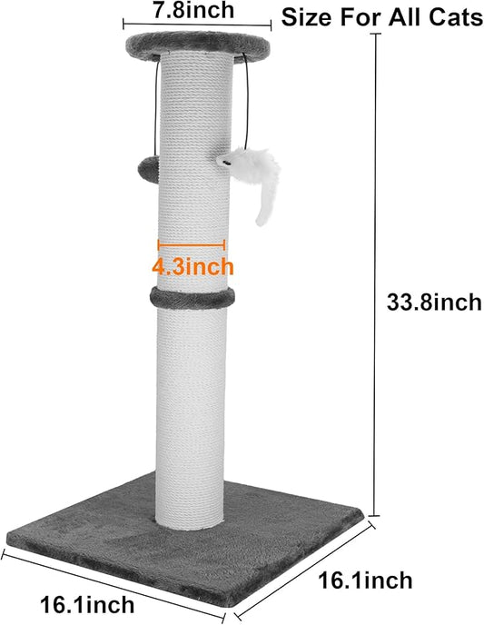 Cat Scratching Post 34 Inches Heavy Duty and Thicker Cat Scratching Post Cotton - Image 2
