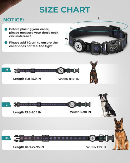 Dog Collar with Airtag Holder, IP67 Waterproof Reflective AirTag Dog Collars - Image 7