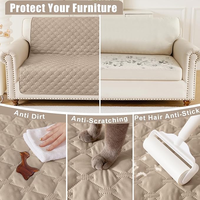 Smiry Waterproof Dog Bed Cover Blanket, Soft Reversible Pet Blanket, Washable - Image 4