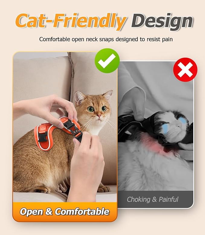 Halypet Cat Harness and Leash Set Escape Proof Adjustable Cat Leash Comfortable - Image 5