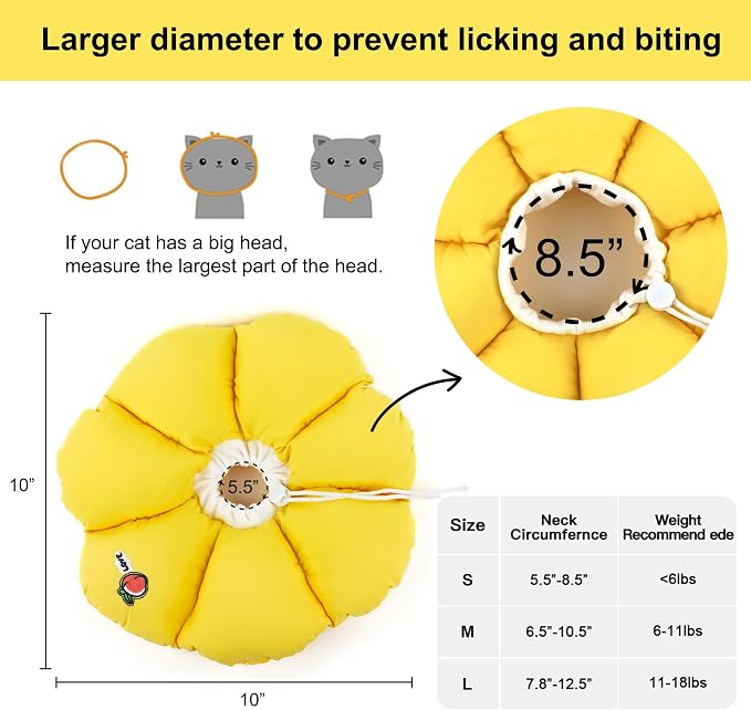 HiDREAM Cat Cone Collar, Cute Waterproof Elizabethan e Collar - Image 5