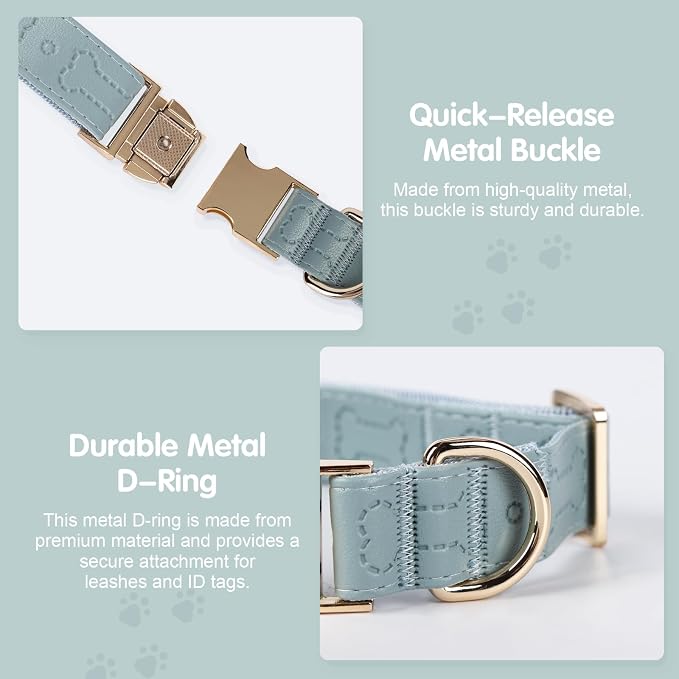TDTOK Stylish Leather Dog Collar, Comfortable Soft PU Leather Dog Collars - Image 4