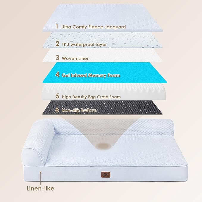 EHEYCIGA Large Dog Bed Memory Foam - Image 5