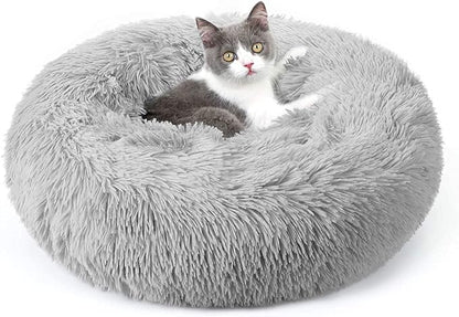 rabbitgoo Cat Beds for Indoor, 20 inches Machine Washable, Fluffy Round Pet Bed by rabbitgoo