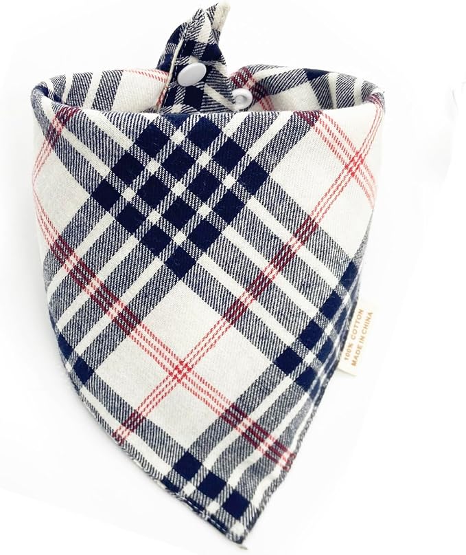 Christmas Plaid Dog Bandana by ZIRVYIR