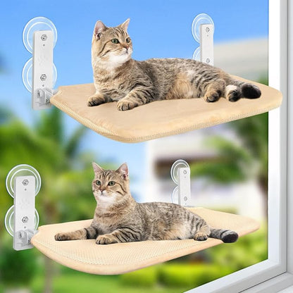 Sunhoo 2PCS Cat Window Hammock Perch Cordless Window Sill Seat Bed Foldable by Sunhoo