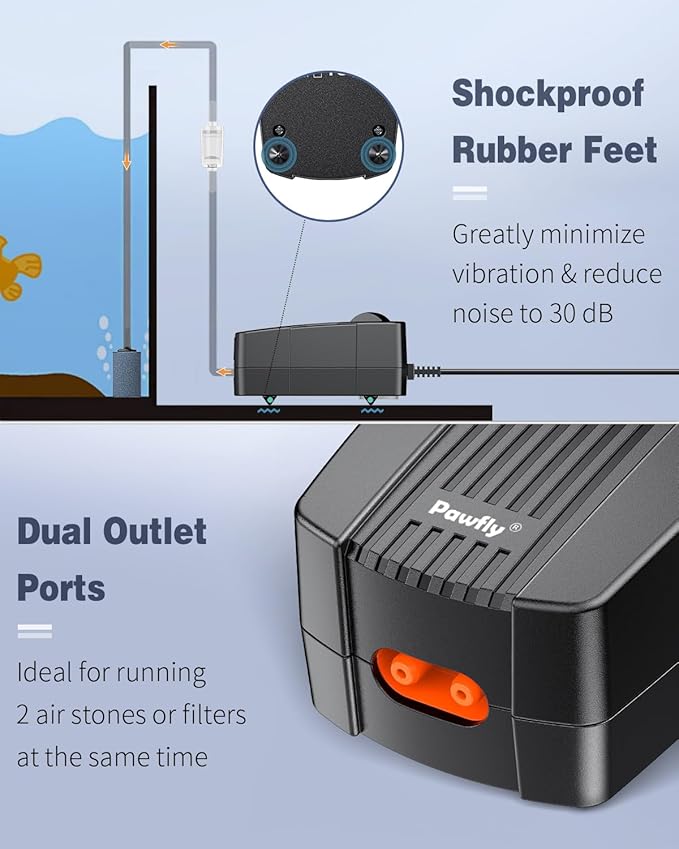 Pawfly Aquarium Air Pump Oxygen Pump - Image 4